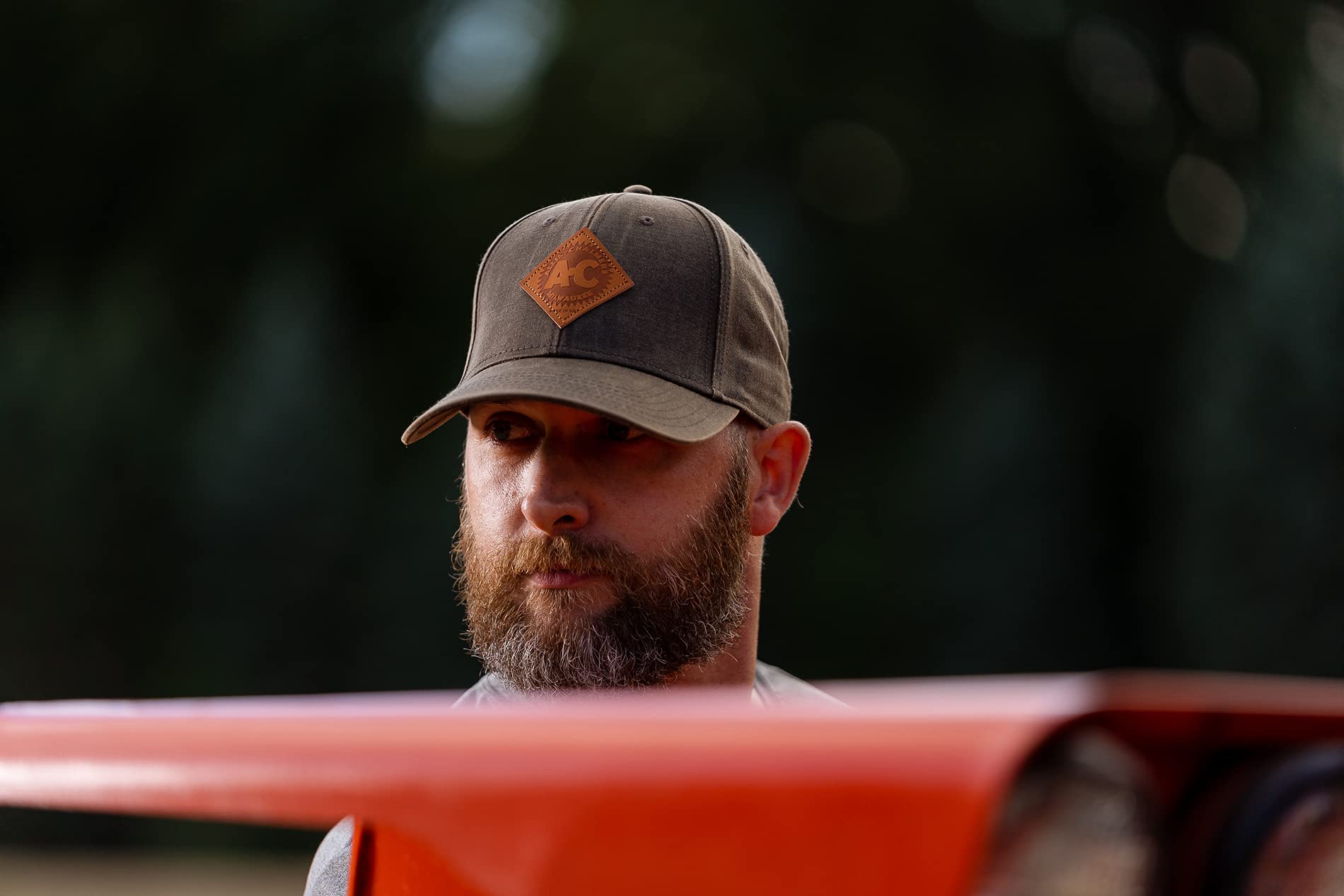 RITTRO Vintage Allis Chalmers Logo Hat, Leather Emblem, Oil Distressed