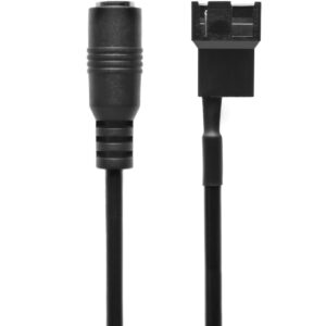 crj dc plug to pc fan power adapter cable - 6-inch (15cm) - power 3-pin and 4-pin computer cooling fans with a dc power supply