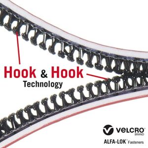 VELCRO Brand - VEL-30180-USA ALFA-LOK Fasteners | Heavy Duty Snap-Lock Technology | Self-Engaging and Multidirectional Use | Black, 1 inch Squares, 16 Sets