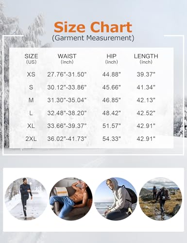 Flygo Men's Winter Warm Active Fleece Joggers Pants Athletic Sherpa Lined Sweatpants(02 Dark Grey-M)