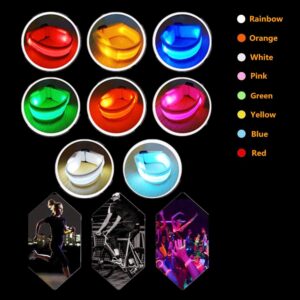 KIRALUMI 8 PCS LED Glow Bracelets, Light Up Wristbands - Glow in The Dark Party Bracelets Favors Supplies for Christmas, Concerts, Festivals, Game Prizes, Sports, Rave Accessories.