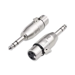 cable matters 2-pack 6.35mm 1/4 inch trs to xlr adapter - male to female