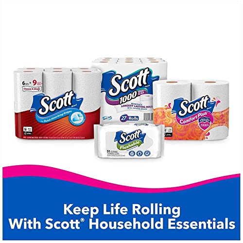 Scott ComfortPlus Toilet Paper, 12 Double Rolls, Bath Tissue (2 Pack)