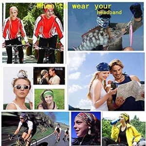 Cutewing Magic Scarf Seamless Bandanas Magic Headband Outdoor Neck Gaiter Elastic Face Mask Multi Headwear Sport Sweatband UV Balaclava Pack of 10