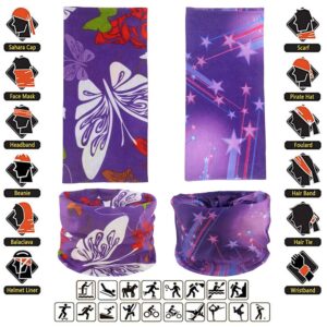 Cutewing Magic Scarf Seamless Bandanas Magic Headband Outdoor Neck Gaiter Elastic Face Mask Multi Headwear Sport Sweatband UV Balaclava Pack of 10