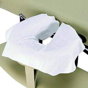 disposable headrest covers soft face cradle covers non-sticking for massage tables & chairs 50grams (16x12 inch (pack of 100))