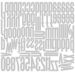 Sizzix Thinlits Die Set 96 Pack Alphanumeric Classic Lower Case by Tim Holtz, Multicolor