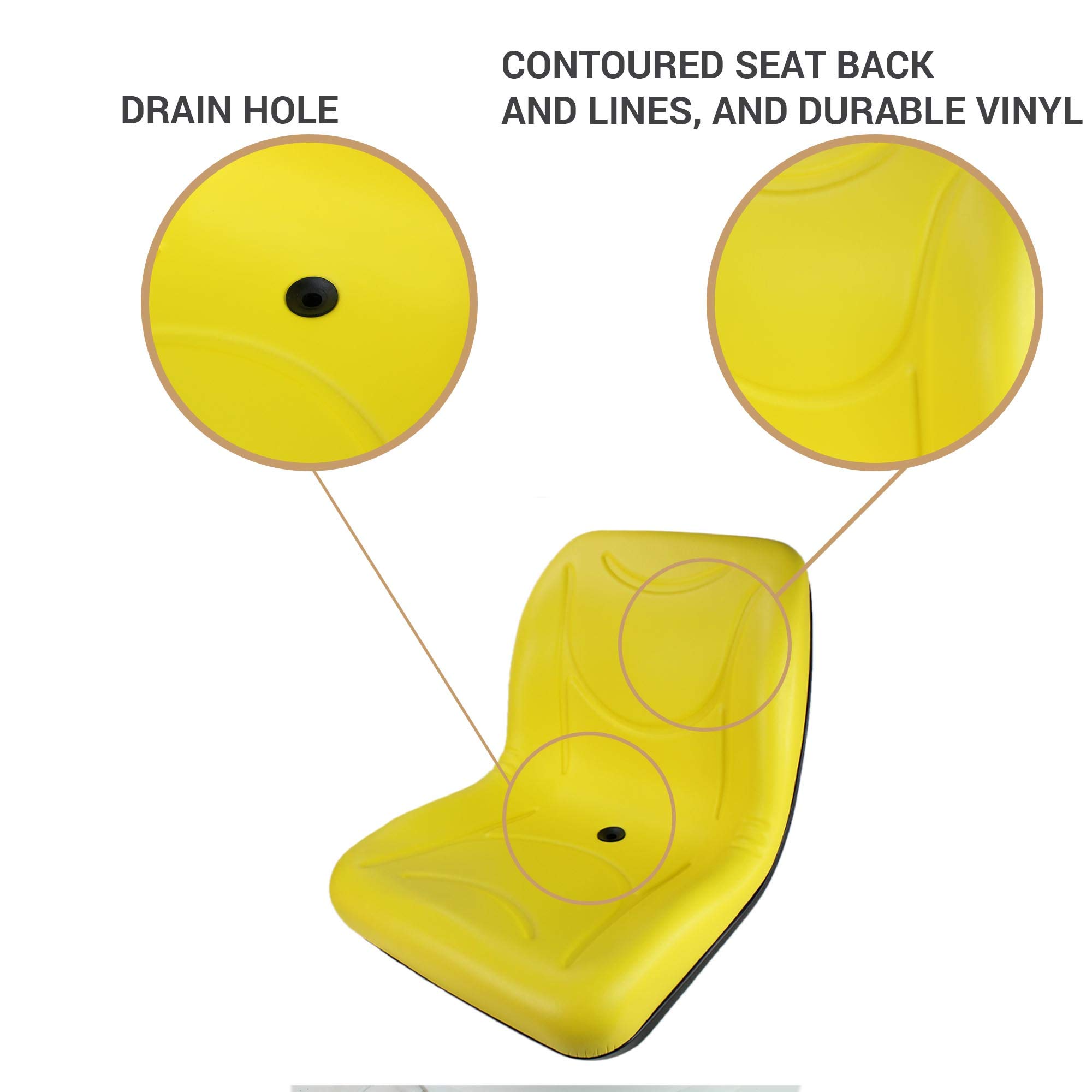 Eparts, Inc. E-LVA10029 DirectFit™ Seat for John Deere Tractors 4210, 4200, 4310, 4300, 4400, 4410, 4510, 4500, 4600, 4610, 4710, 4700