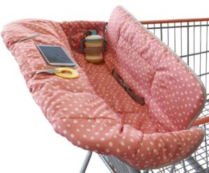 suessie shopping cart cover and high chair cover, pink dots