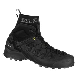 salewa wildfire edge mid gtx approach shoe - men's black/black 9.5