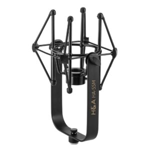 H&A Microphone Suspension Shockmount (Black Matte) for Electro-Voice RE20 / RE27N/D / RE320 Microphones