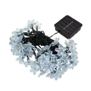 2 Pack Solar Strings Lights, 46 Feet 100 LED Flower Solar Fairy Lights, Garden Lights for Outdoor, Home, Lawn, Wedding, Patio, Party and Holiday Decorations- Multi Color