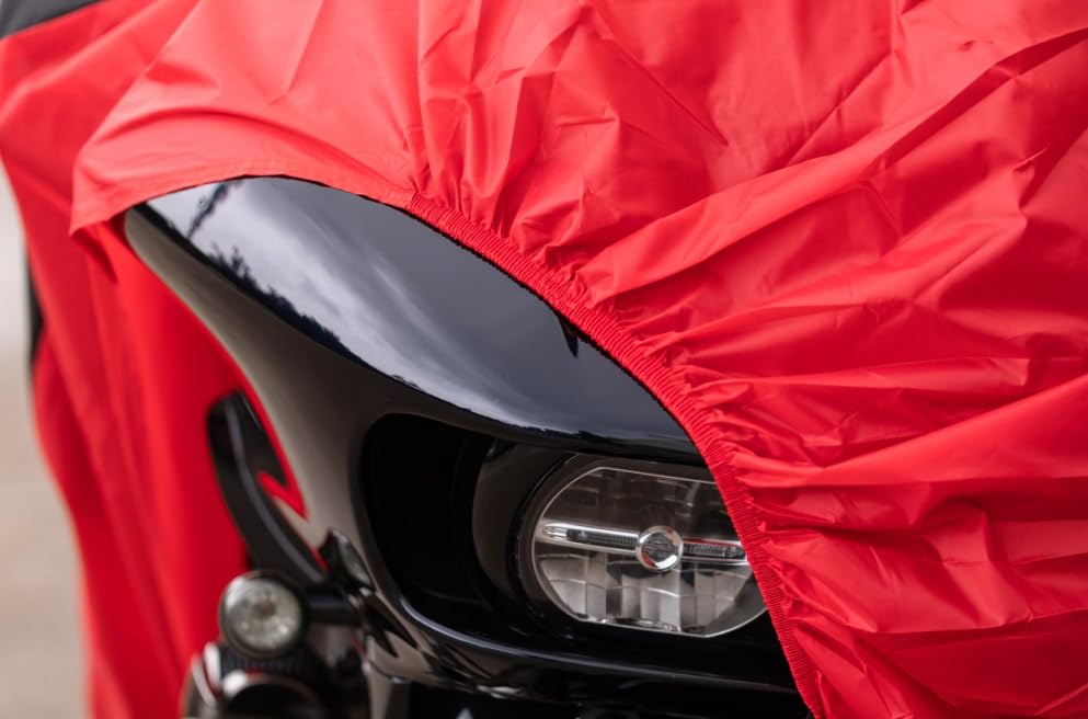 Wrypun Motorcycle Cover for Honda Goldwing 1100 1200 1500 1800 XXXL Outdoor Black+Red