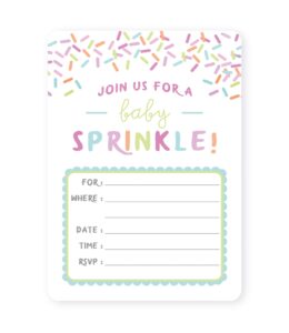 m market on mainstreet baby sprinkle baby shower invitations, 25 count