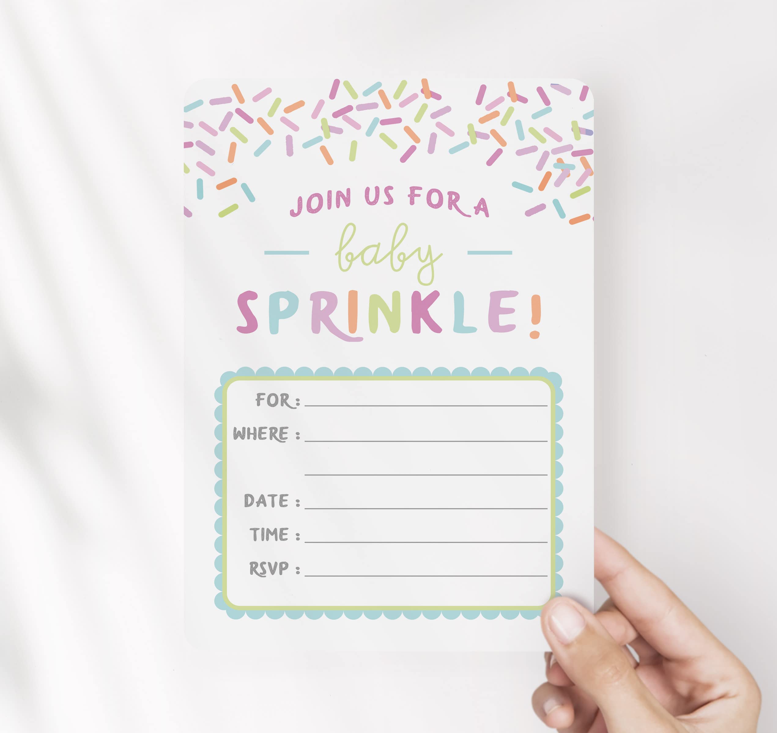 M Market On Mainstreet Baby Sprinkle Baby Shower Invitations, 25 Count