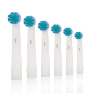 voom sonic oral b compatible replacement brush heads advanced bristle technology soft dupont nylon bristles oral care - pack of 6, whitepack of 6, vm-22049