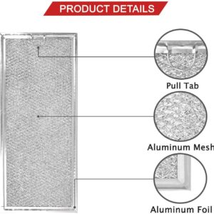 Microwave Grease Filter Compatible with Whirlpool and GE Microwaves 2 Pack Approx 13" x 6"