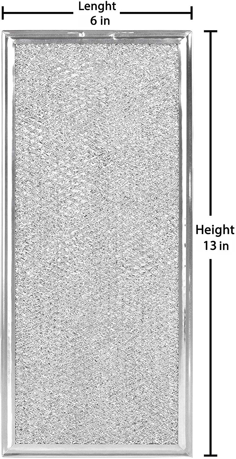 Microwave Grease Filter Compatible with Whirlpool and GE Microwaves 2 Pack Approx 13" x 6"