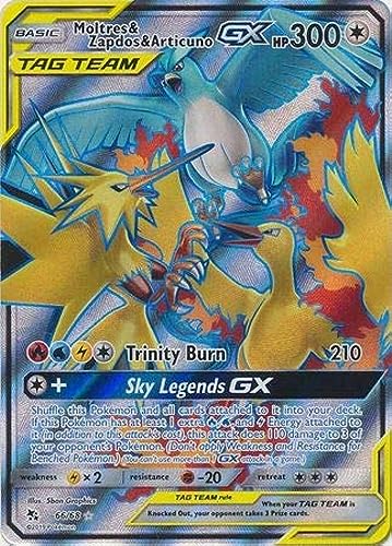 Moltres & Zapdos & Articuno Tag Team GX - 66/68 - Full Art Ultra Rare