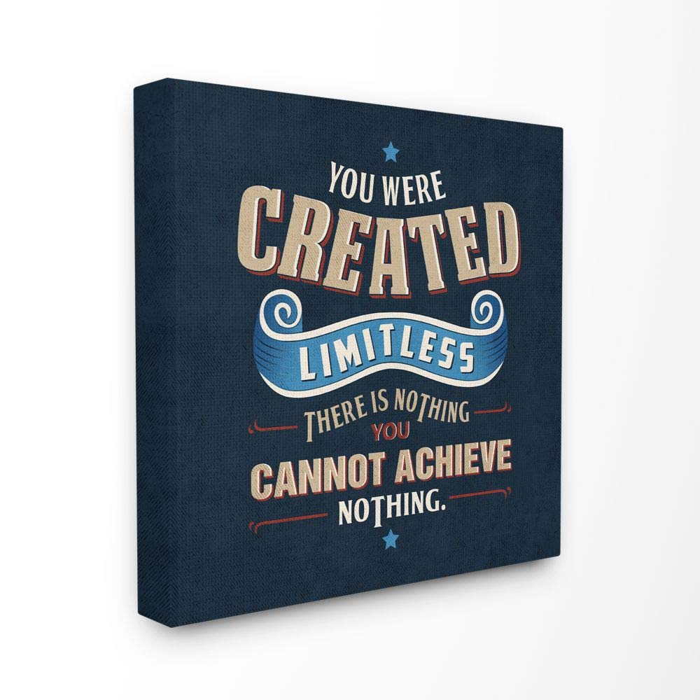 Stupell Industries You are Limitless Inspirational Blue Word, Design by Artist Ester Kay Wall Art, 30 x 1.5 x 30, Canvas