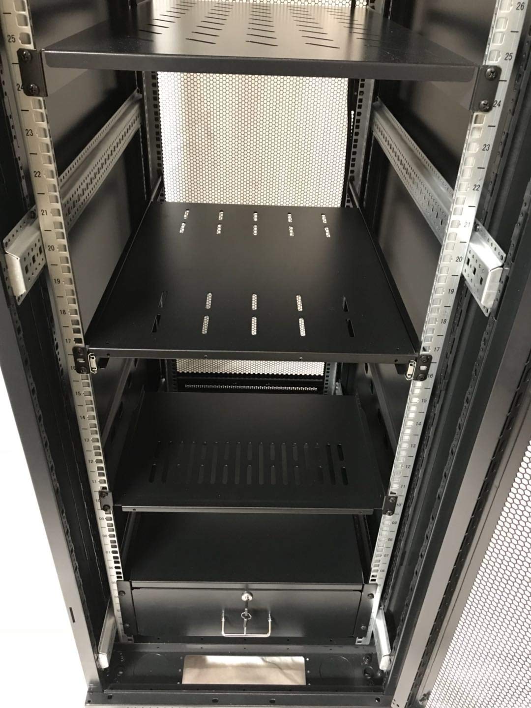 RAISING ELECTRONICS 42U Rack Mount Internet/Network Server Cabinet 600MM (24inch) Deep Fully Assembled