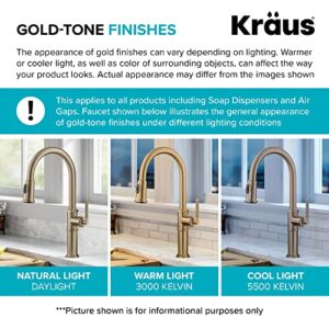 KRAUS Indy Single Handle Basin Bathroom Faucet in Brushed Gold, KBF-1401BG