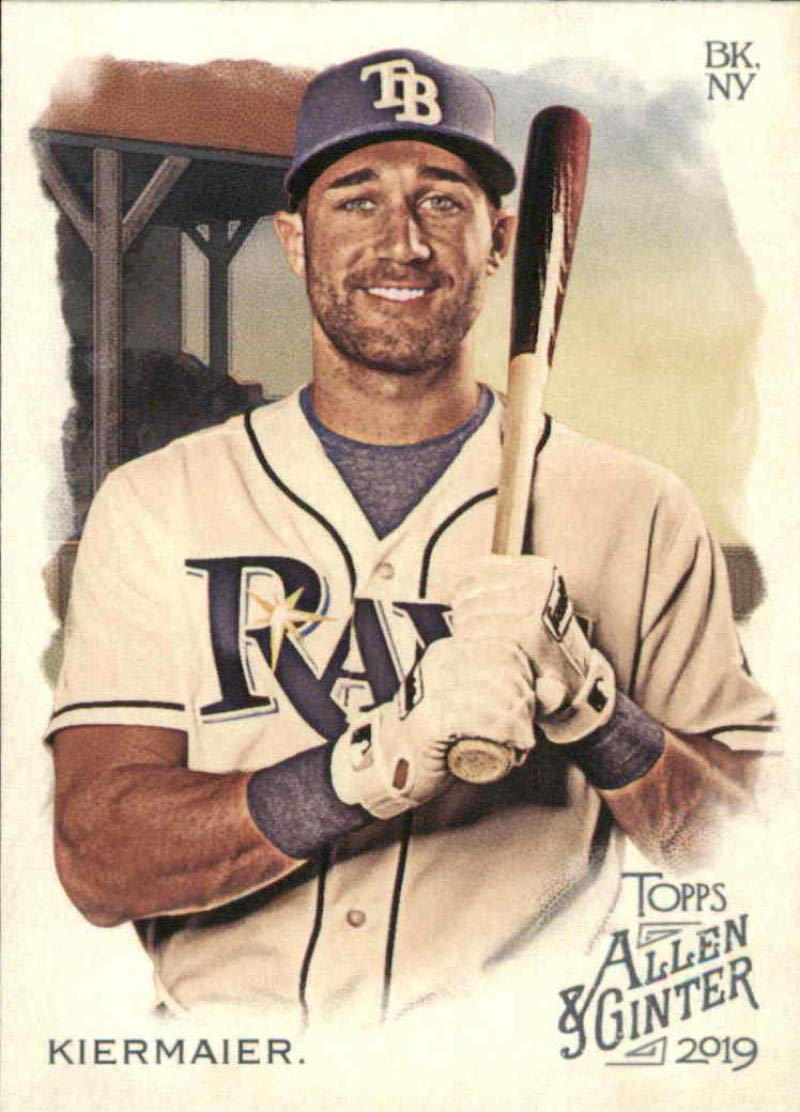 2019 Allen and Ginter Baseball #253 Kevin Kiermaier Tampa Bay Rays Official MLB Trading Card From Topps