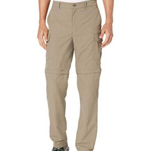 Solstice Apparel Men's Convertible Pant, Bark, 2 Extra Large