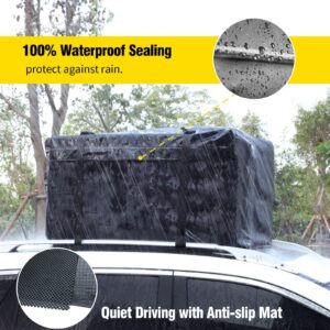 Leader Accessories Roof Rack Cargo Basket Set, Cargo Carrier Bag 15 Cubic Feet Capacity with Car Top Luggage Holder Adjustable Length 43/64 inches Cargo Net 3' x 4' for SUV, Van, Sedan,Jeep