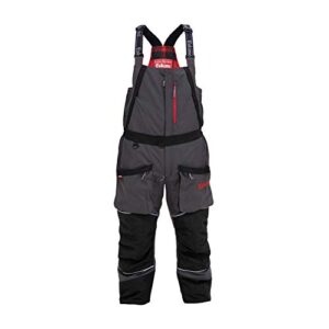 eskimo men's keeper insulated bib, gray/black, large