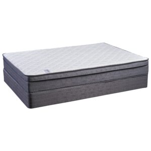 11-Inch Meduim Plush Foam Encased Hybrid Eurotop Pillowtop Innerspring Mattress And 4-Inch Low Profile Fully Assembled Wood Boxspring /Foundation Set