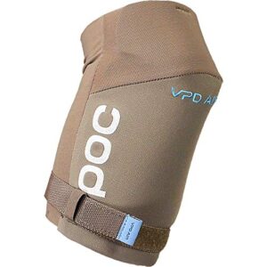 poc, joint vpd air elbow pads, lightweight mountain biking armor for men and women, obsydian brown, small