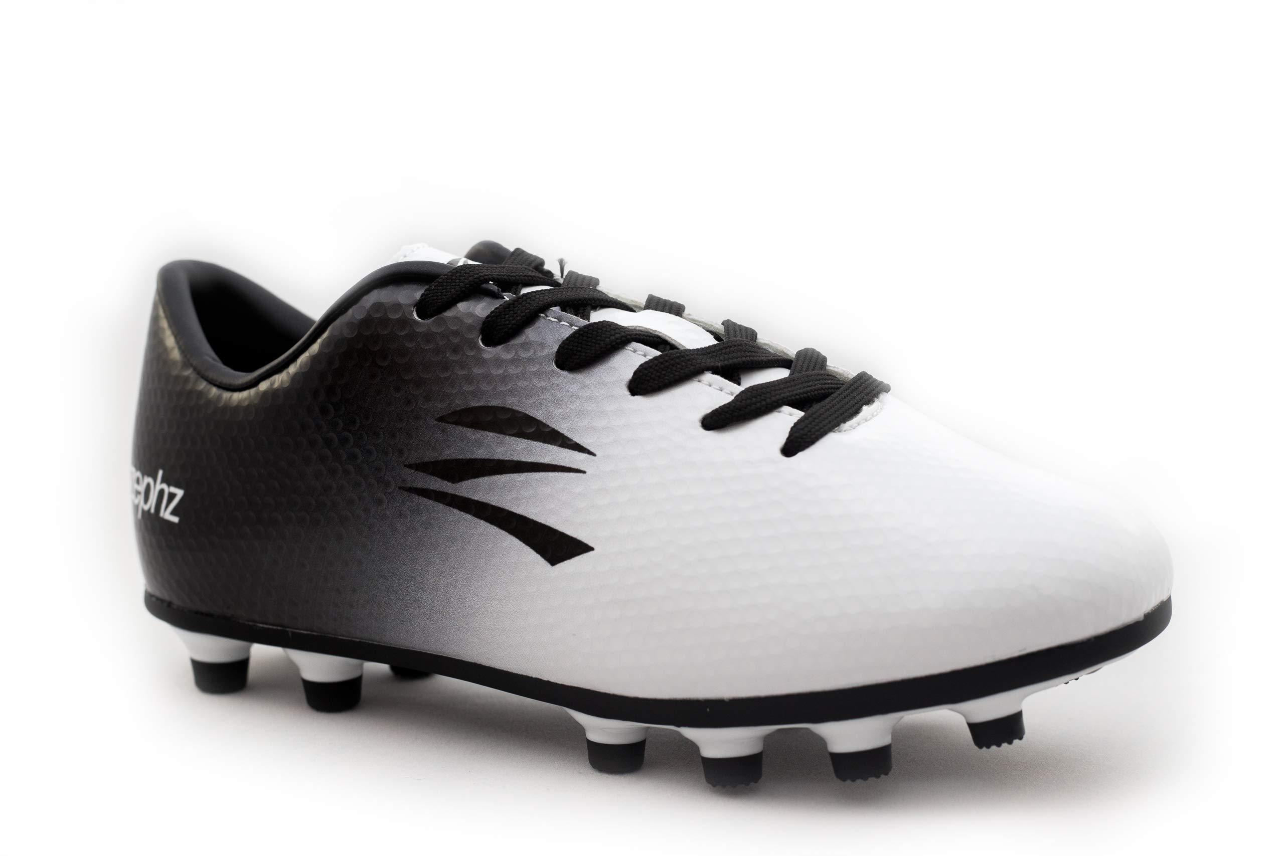 zephz Wide Traxx White/Black Soccer Cleat Adult 13