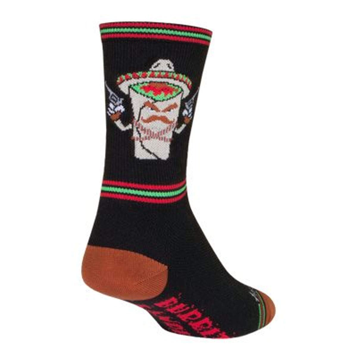 SockGuy Crew 6in Bandito Cycling/Running Socks (Bandito - S/M)