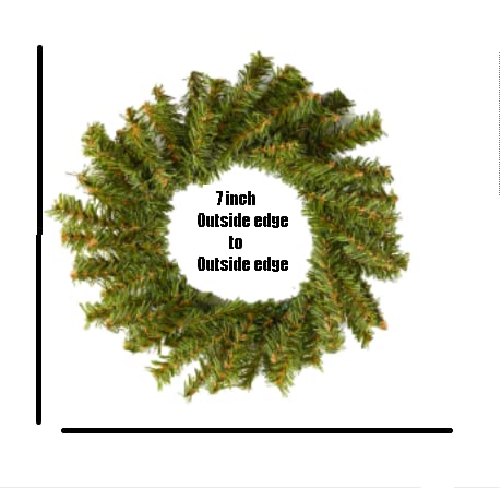 Pack of 2 Artificial Holiday Pine Wreaths (7 Inch) by Factory Direct Craft - Small Christmas Pine Wreaths Holiday Decoration for Kitchen Cabinets, Dining Room Chairs and Holiday Tables