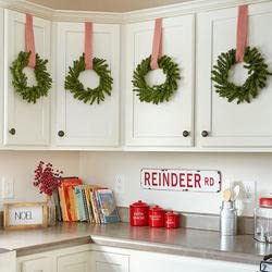 Pack of 2 Artificial Holiday Pine Wreaths (7 Inch) by Factory Direct Craft - Small Christmas Pine Wreaths Holiday Decoration for Kitchen Cabinets, Dining Room Chairs and Holiday Tables