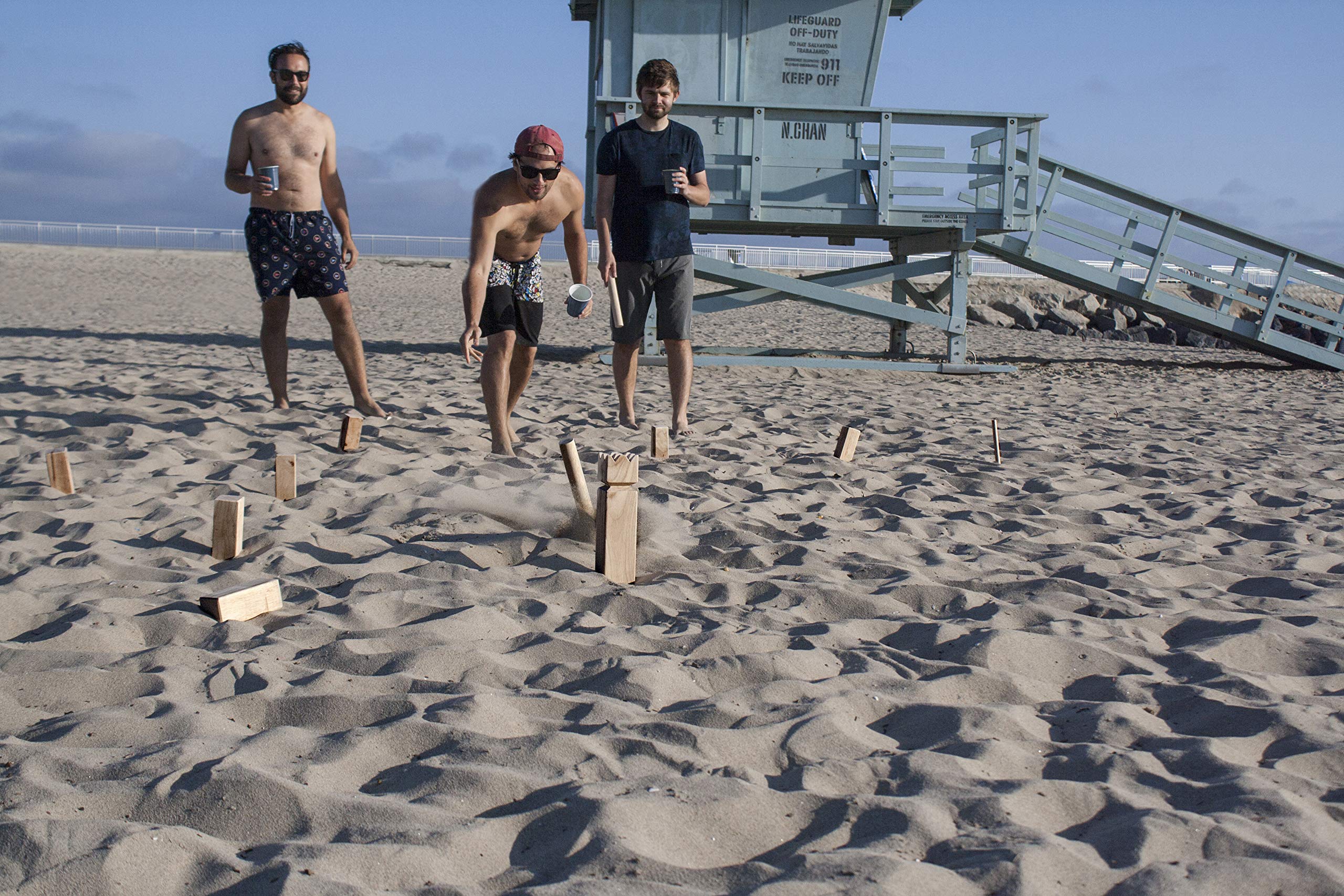 Yard Games Kubb Regulation Size Outdoor Tossing Game with Carrying Case, Instructions, and Boundary Markers