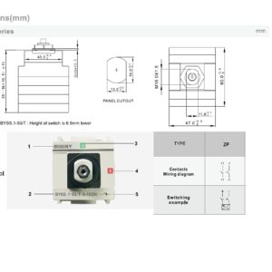 Jonsson 50A 1500V DC Isolator Switch for Solar Applications (Panel Mount, Lockable)