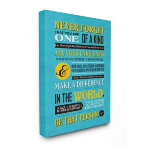 stupell industries one of a kind inspirational yellow blue, design by artist ester kay wall art, 30 x 1.5 x 40, canvas