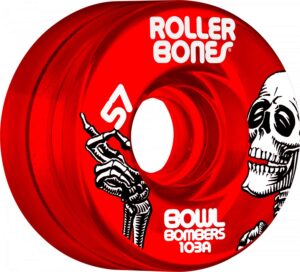 rollerbones bowl bombers 57mm 103a red quad wheels 8 pk