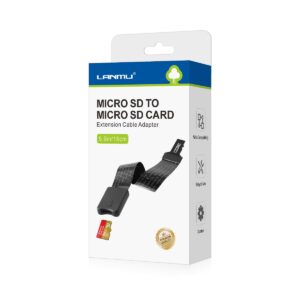 lanmu micro sd to micro sd card extension cable adapter flexible extender compatible with ender 3 pro/ender 3/ender 3 v2/ender 5 plus/ender 5 pro/cr-10s pro/raspberry pi(5.9in/15cm)