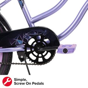 Fairmont 20" Cruiser Bike, Metallic Lavender Frame, Comfort Padded Saddle, Ergonomic Design, Anti-Spray Fenders, Quick Connect Build