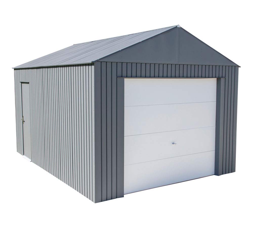 SOJAG GRC1215 Everest Wind & Snow Rated Steel Garage - 12 ft. x 15 ft. x 10 ft. Charcoal