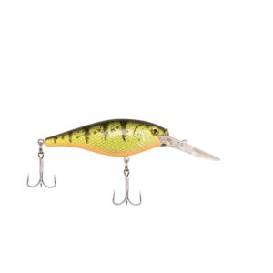 berkley flicker shad fishing lure, yellow perch, 5/16 oz, 2 3/4in | 7cm crankbaits, size, profile and dive depth imitates real shad, equipped with fusion19 hook