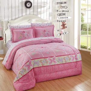 Home Collection Queen Size Comforter And Sheet Set Butterflies Birds Pink Blue Green New # Tree Butterfly