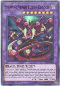 yu-gi-oh! - starving venom fusion dragon - figa-en060 - super rare - 1st edition - fists of the gadgets