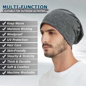 EINSKEY Cotton Slouchy Beanie Hat for Men/Women, Lightweight Oversize Large Thin Skull Cap Chemo Cap Night Sleeping Cap