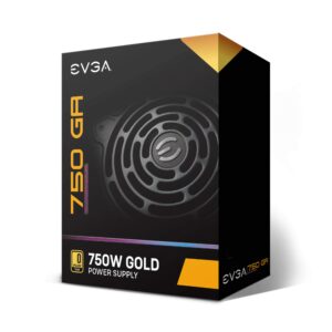 EVGA 220-GA-0750-X1 Super Nova 750 Ga, 80 Plus Gold 750W, Fully Modular, ECO Mode with Dbb Fan, 10 Year Warranty, Compact 150mm Size, Power Supply