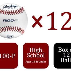 Rawlings | RAISED SEAM Practice Baseballs | R100-P | High School/Youth | 12 Count