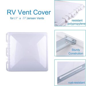 Swess RV Roof Vent Lid Cover for Jensen Metal Roof Vents Suitable for 13 * 13 Inch Motorhome Roof Vent Cover Camper Trailer